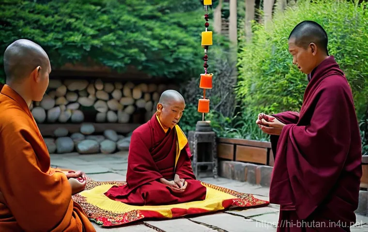 부탄 전통 혼례 문화 - **Prompt 1: A Joyful Bhutanese Wedding Feast in the Mountains**
    "A vibrant, wide-angle shot capt...