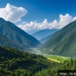 Home 23 부탄 환경 정책 - A panoramic view of Bhutan’s lush Himalayan forest covering over 70% of the landscape, showcasing de...
